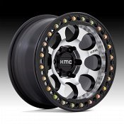 KMC KM237 Riot Beadlock Machined Satin Black Custom Truck Wheels